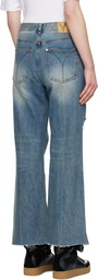 OPEN YY Blue Distressed Loose Straight Jeans