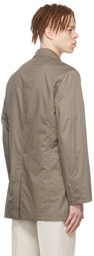 Cornerstone Gray Cotton Blazer