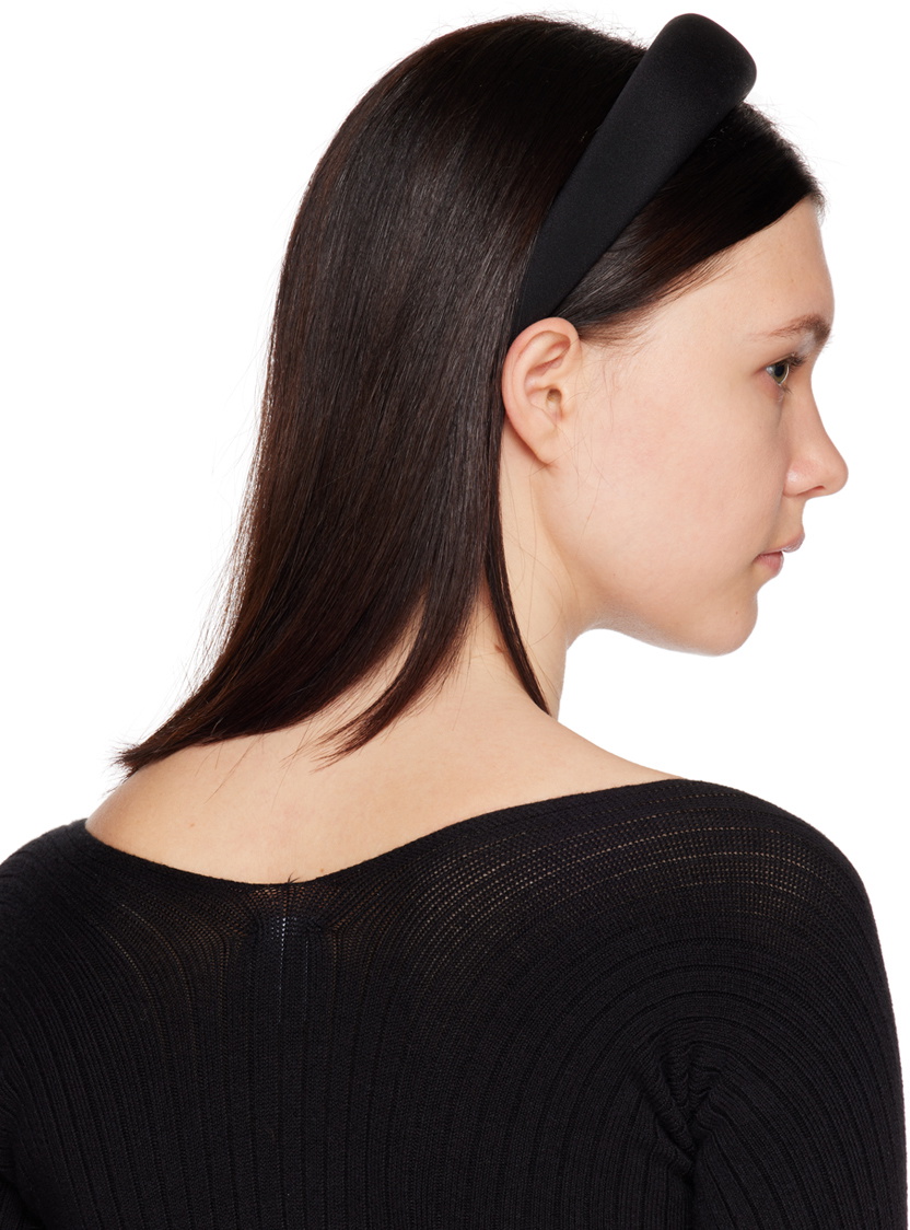 Sophie Buhai Black Classic Puffy Headband Sophie Buhai display picture 3
