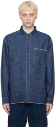 PRESIDENT's Blue Pocket Shirt