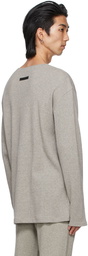 Essentials Grey Thermal Waffle Henley