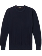 Loro Piana - Slim-Fit Cotton and Silk-Blend Sweater - Blue