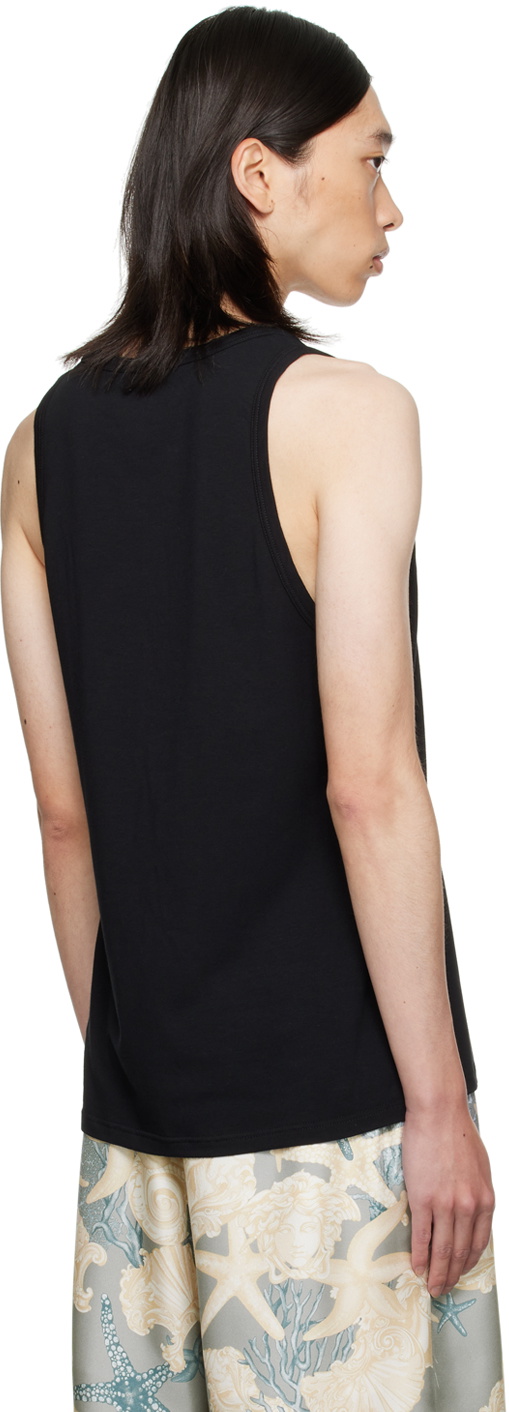 Versace Underwear Black Medusa Tank Top