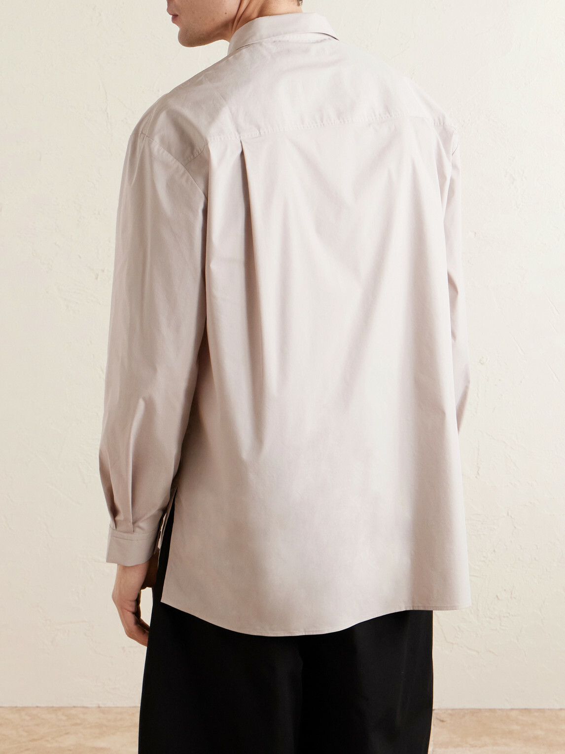 Amomento - Oversized Cotton Shirt - Neutrals