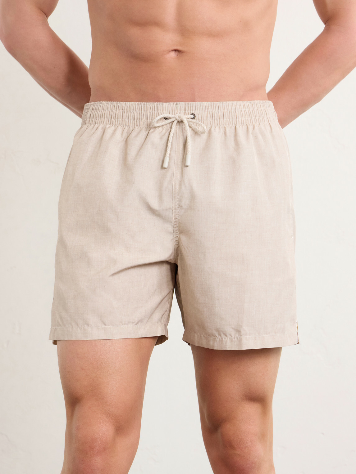 Canali - Straight-Leg Mid-Length Swim Shorts - Neutrals