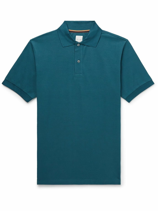 Photo: Paul Smith - Cotton-Piqué Polo Shirt - Blue