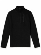 Aztech Mountain - Matterhorn Shell-Trimmed Wool Half-Zip Sweater - Black