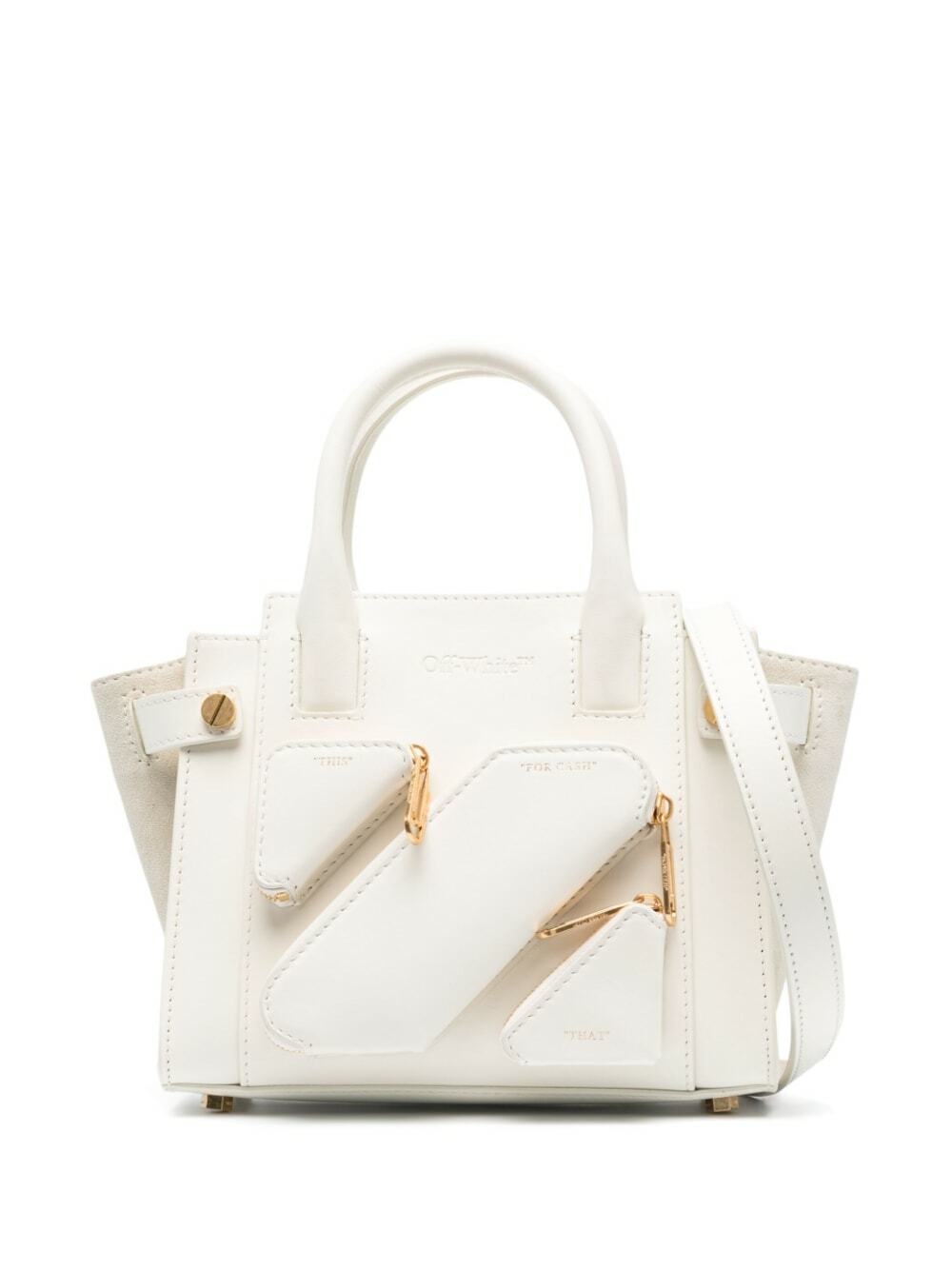 OFF-WHITE - Leather Shopping Bag Off-White