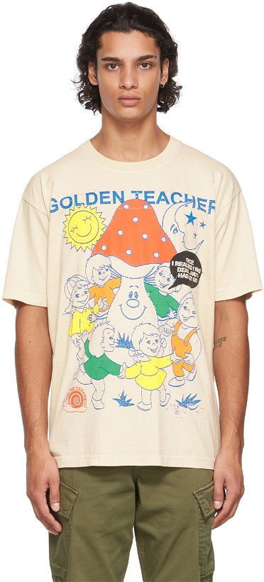 Photo: Online Ceramics SSENSE Exclusive Beige 'Golden Teacher' T-Shirt