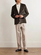 Stòffa - Unstructured Brushed-Silk Blazer - Brown