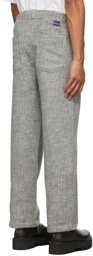 Palm Angels Grey Wool Loose Trousers