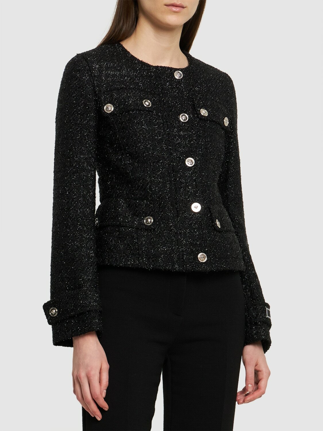 ジャケット VERSACE TWEED JACKET Versace Cotton-Blend Tweed Jacket | Saks Fifth Avenue