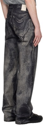 CAMPERLAB Gray & Black Distorted Print Denim Jeans
