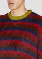 Brain Dead Striped Sweater unisex Brown