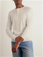 TOM FORD - Cashmere and Silk-Blend Henley T-Shirt - Neutrals
