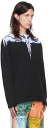 Marcelo Burlon County of Milan Black Cotton Long Sleeve T-Shirt