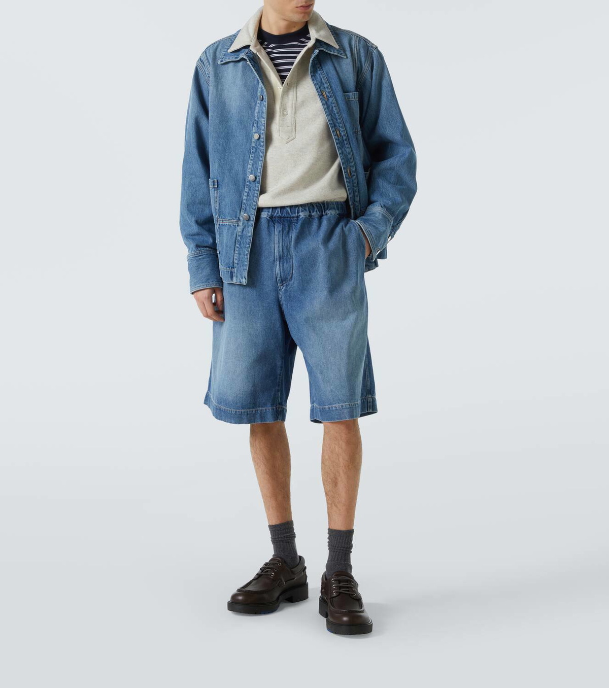 Plan C Denim Bermuda shorts