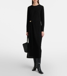 Vince Draped wool-blend midi dress