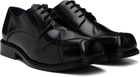 Stefan Cooke Black Slashed Square Toe Derbys
