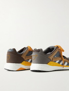 adidas Consortium - Human Made Cutout Mesh and Canvas Sneakers - Gray