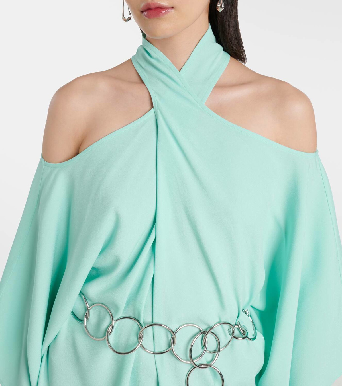 Taller Marmo Mambo halterneck belted kaftan