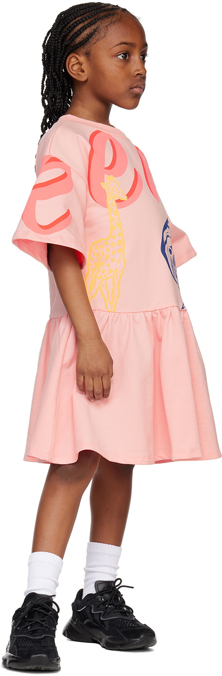 Kenzo Kids Pink Kenzo Paris Printed Dress