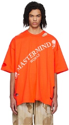 MASTERMIND WORLD Orange Damaged T-Shirt