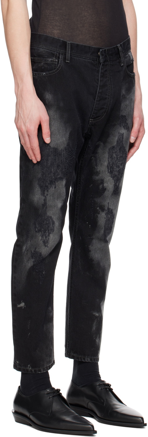 NICOLAS ANDREAS TARALIS Black Distressed Jeans