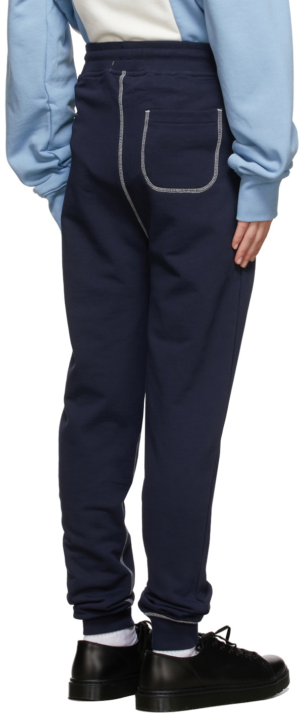 Daniel W. Fletcher Navy Contrast Stitch Lounge Pants