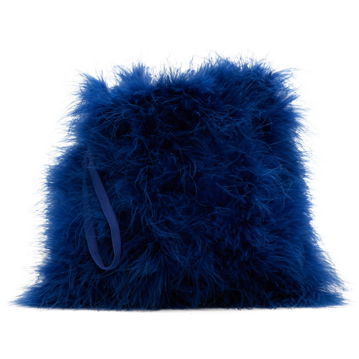 Photo: Yves Salomon Blue Feather Pouch