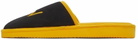 drew house SSENSE Exclusive Black & Yellow Scribble Slippers