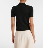 Valentino VLogo tie-neck wool-blend top