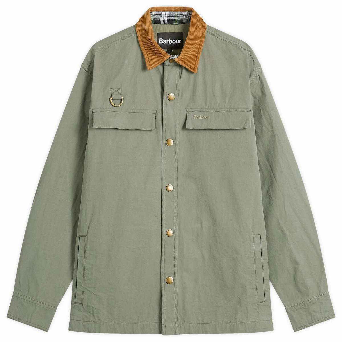 Barbour Men's Heritage+ Spey Poplin Overshirt in Archive Olive