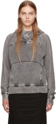 Hyein Seo Gray Button Hoodie