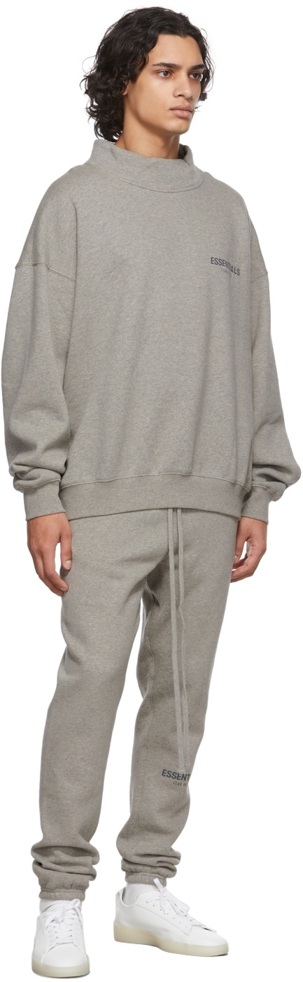 Essentials Grey Mock Neck Sweatshirt Essentials