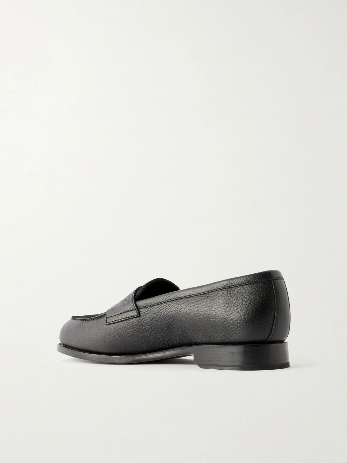 MORJAS - The Penny Loafer-Leather Flats - Black