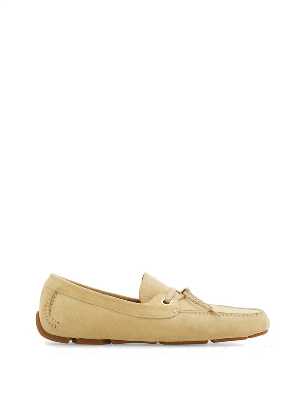 Photo: Ferragamo Mens Laced driver in Beige
