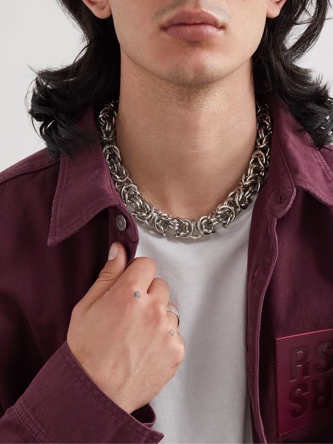 Raf Simons - Silver-Tone Chain Necklace Raf Simons