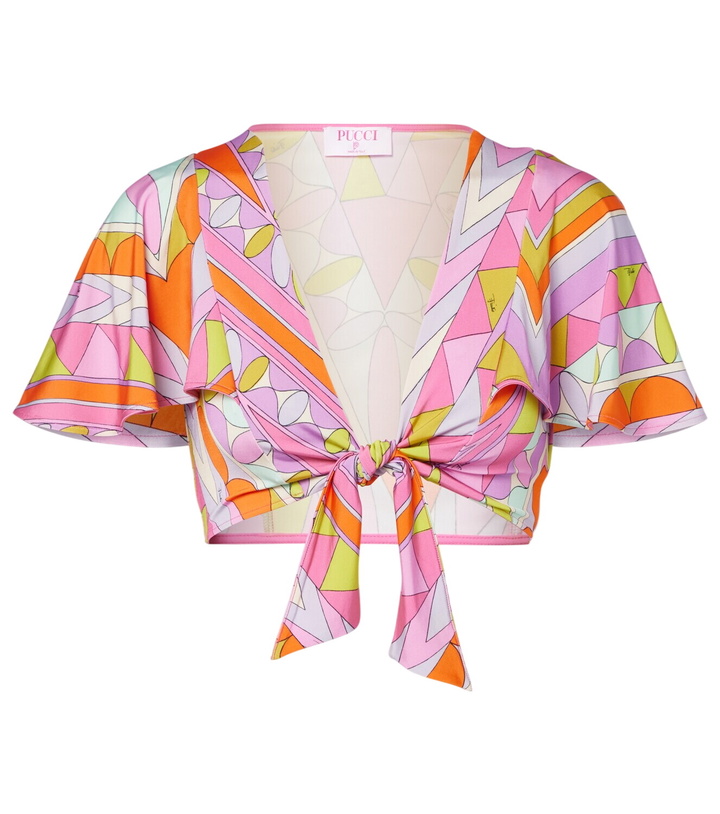 Photo: Pucci Angoli jersey satin crop top