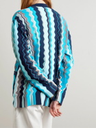 Missoni - Striped Crochet-Knit Cardigan - Blue