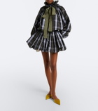Patou Checked balloon miniskirt