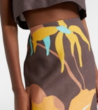 Faithfull Martina floral linen maxi skirt