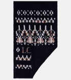 Loewe Logo sequined wool-blend jacquard scarf