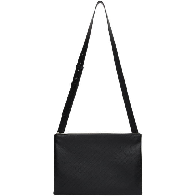 Photo: Bottega Veneta Black Embossed Messenger Bag