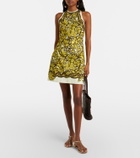 Alémais Mona floral hemp minidress