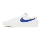 Nike White and Blue Leather Blazer Low Sneakers