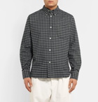 Universal Works - Button-Down Collar Gingham Brushed Cotton-Flannel Shirt - Men - Charcoal