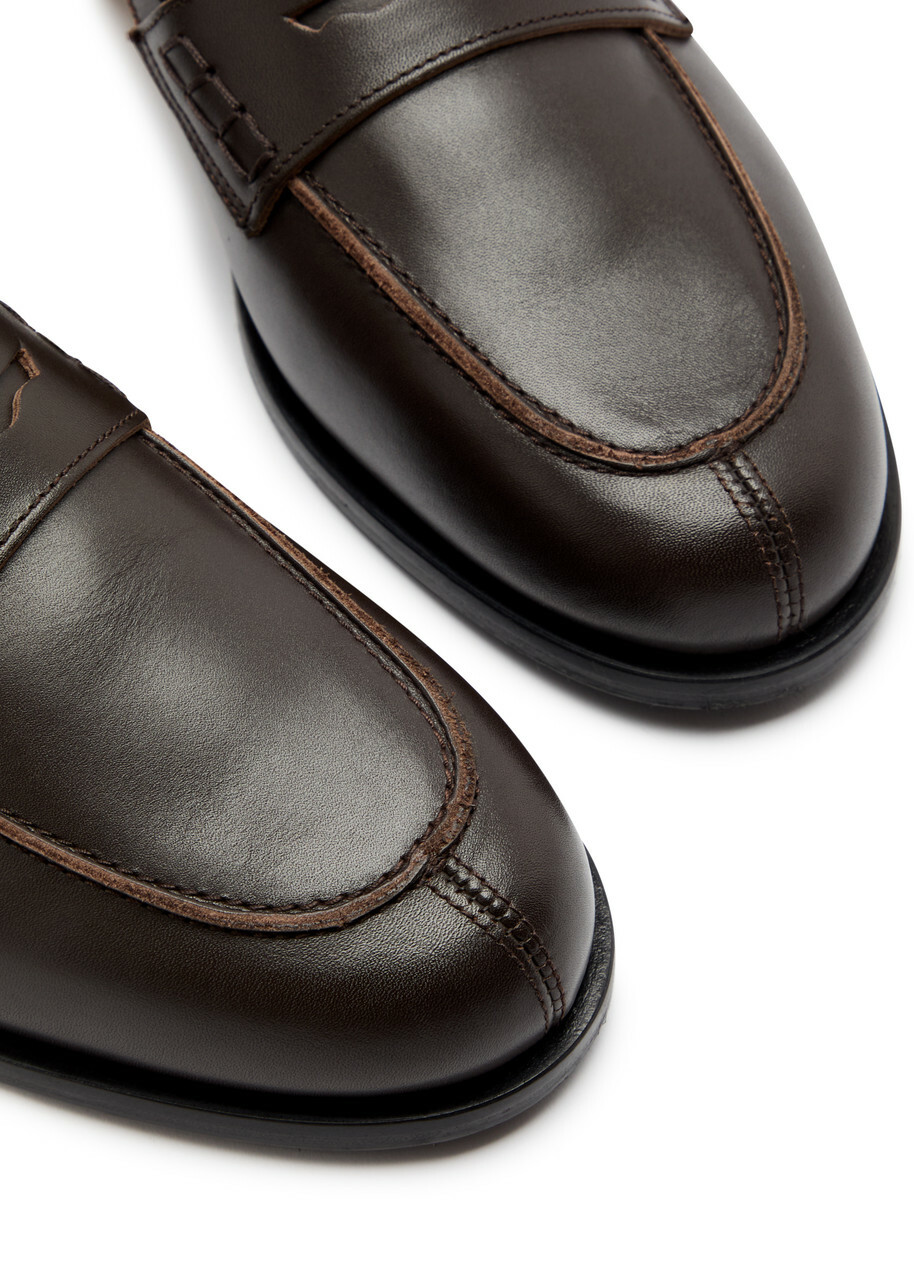 Aeyde Oscar 25 Leather Loafers Brown Aeyde