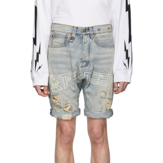 R13 Blue Denim Ian Shorts R13