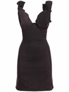 Y/PROJECT Denim Ruffle Sleeveless Mini Dress